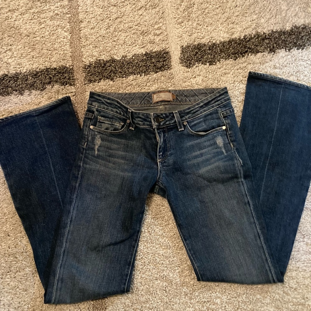 Paige Distressed Flare Jeans